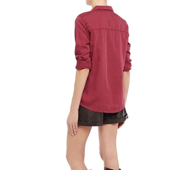 NWT BA&SH Bridget Shirt Red Size 3 (US10) - Picture 2 of 14